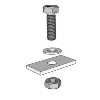 KDS-A-FRM-BOLT.webp KD Solar threaded hex bolt for A-frame + metal roof bracket combo (pack of 2)