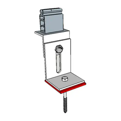 KD Solar adjustable penetrating slate/harvey tile roof mounting bracket with push-clip for long rail