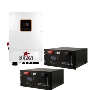 Revov and batteries Revov 8kw Hybrid Solar Inverter with 2 X 48v 100Ah Lithium Batteries